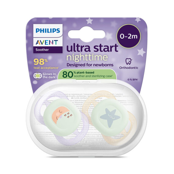 Philips AVENT Cumlík Ultrastart nočný 0-2m dievča 2 ks
