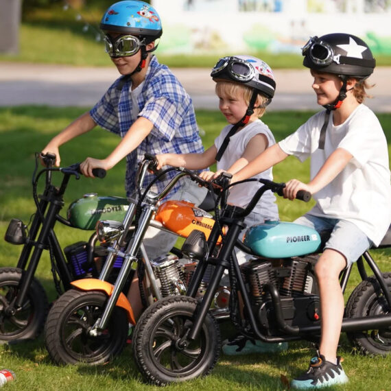 Hyper Gogo Pioneer 12 Plus Elektrická motorka pre deti, modrá