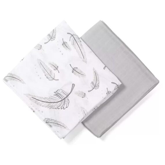 BABYONO Plienky mušelínové Bamboo Feathers 2 ks 120x120 cm