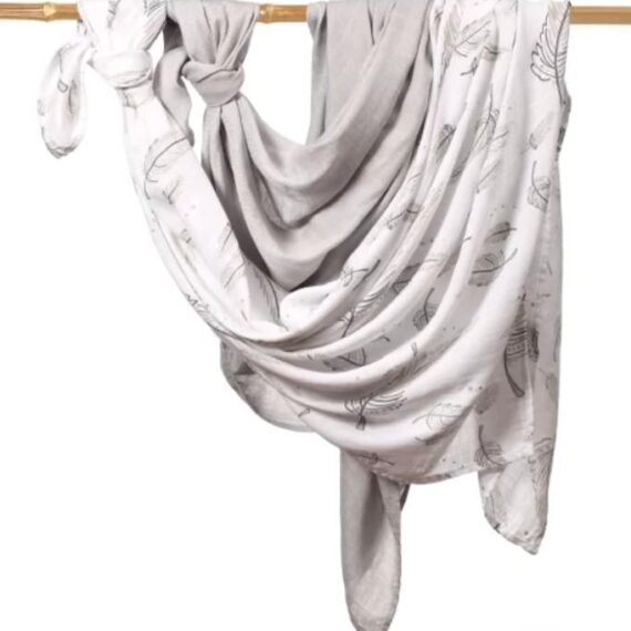 BABYONO Plienky mušelínové Bamboo Feathers 2 ks 120x120 cm