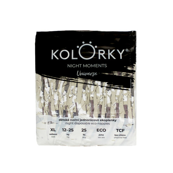 KOLORKY Ekoplenky nočné jednorazové Night Moments, Vesmír XL (12-25 kg), 25 ks