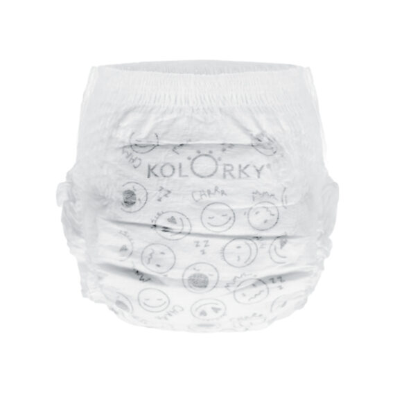 KOLORKY Ekopleny nohavičkové nočné jednorazové Deluxe Velvet Pants, Sleepy, L (8-13 kg) - 19 ks