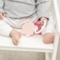 NATTOU Hryzačka silikónová s chladiacou časťou bez BPA ružový sloník