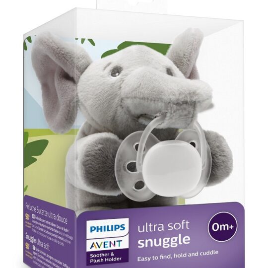 Philips AVENT Hračka plyšová s cumlíkom ultrasoft 0m+, slon