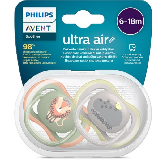 Philips AVENT Cumlík Ultra air obrázok 6-18m chlapec (lev) 2 ks