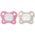 CHICCO Cumlík Physio Dual Soft silikónový dievča 6-16m, 2 ks