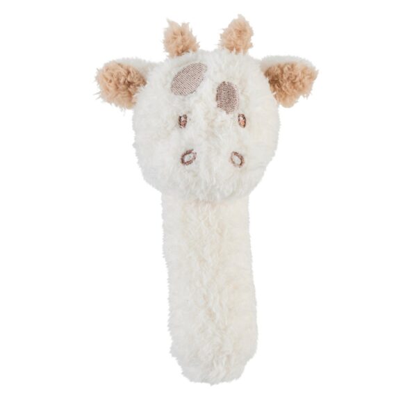 NATTOU Hračka plyšová hrkálka Teddy žirafa 14 cm, 0m+