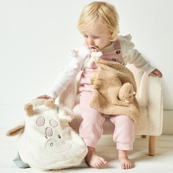 NATTOU Maznáčik plyšový Teddy nosorožec 28 x 28 cm, 0m+