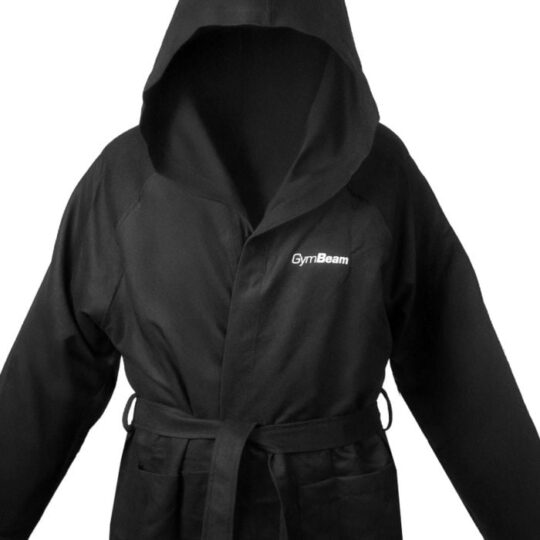 Rýchloschnúci župan Quick-Dry Black - GymBeam