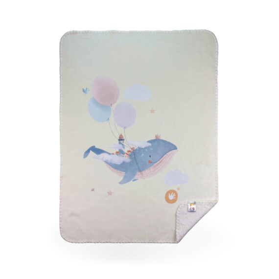 XKKO LUX Španielska detská deka - Sky Whale, 75x100