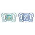 CHICCO Cumlík Physio Light silikónový chlapec 6-16m, 2 ks