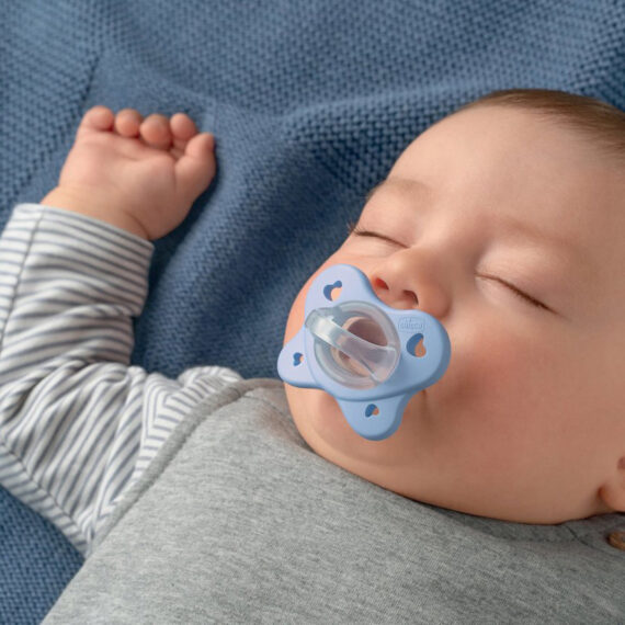 CHICCO Cumlík Physio Dual Soft silikónový dievča 2-6m, 2 ks