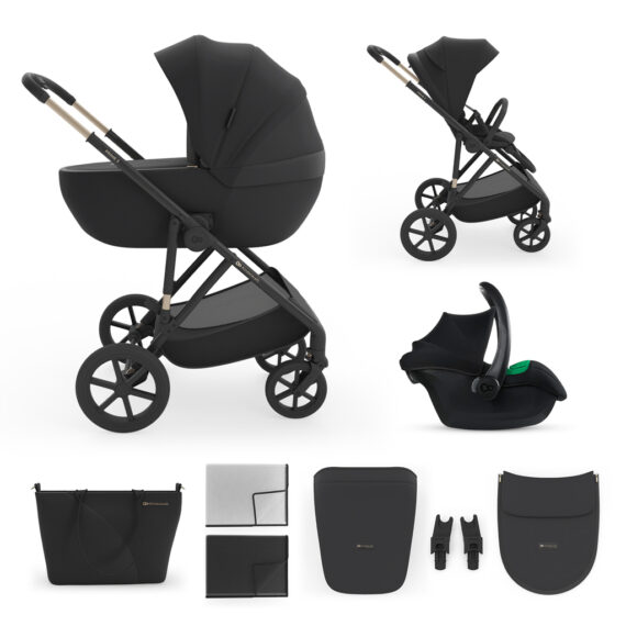 KINDERKRAFT Kočík kombinovaný 3v1 Prime 3 Venezian Black