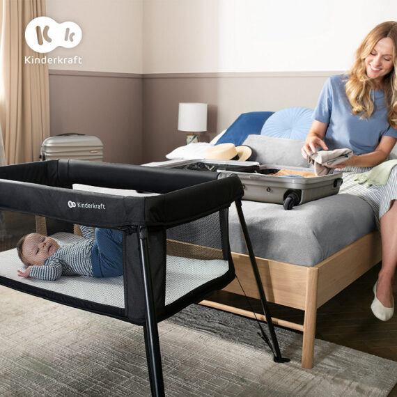 KINDERKRAFT Postieľka cestovná Cami Grey