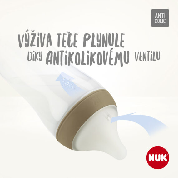 NUK Fľaša dojčenská s kontrolou teplotyPerfect Match 260 ml bílá