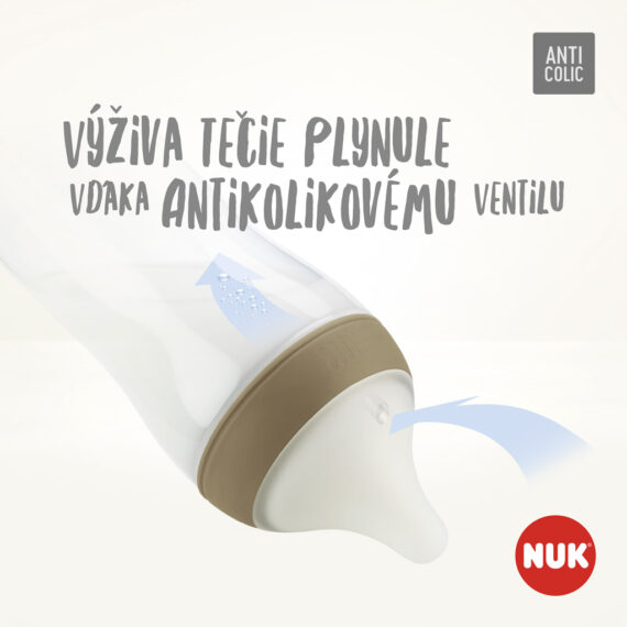 NUK Fľaša dojčenská s kontrolou teplotyPerfect Match 260 ml bílá