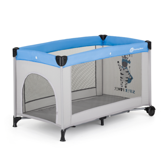 PETITE&MARS Postieľka cestovná Koot - Zebra Super Power