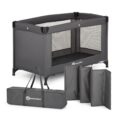 PETITE&MARS Postieľka cestovná Koot Lite, Dark Grey