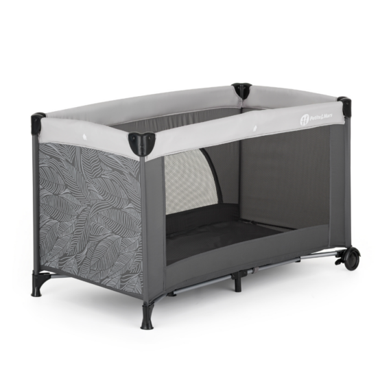 PETITE&MARS Postieľka cestovná Nyja Urban Jungle Charcoal
