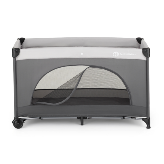 PETITE&MARS Postieľka cestovná Nyja Urban Jungle Charcoal