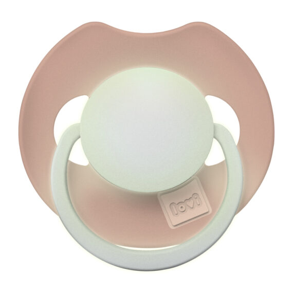 LOVI Cumlík svietiaci silikónový dynamický Prime 0-6m 1ks Blush