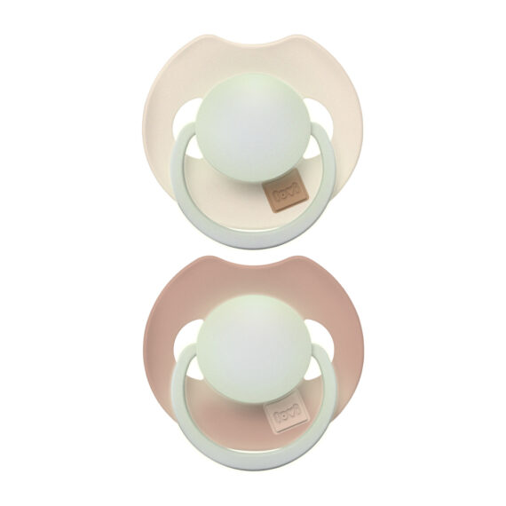 LOVI Cumlík svietiaci silikónový dynamický Prime 6-18m 2ks Ivory/Blush