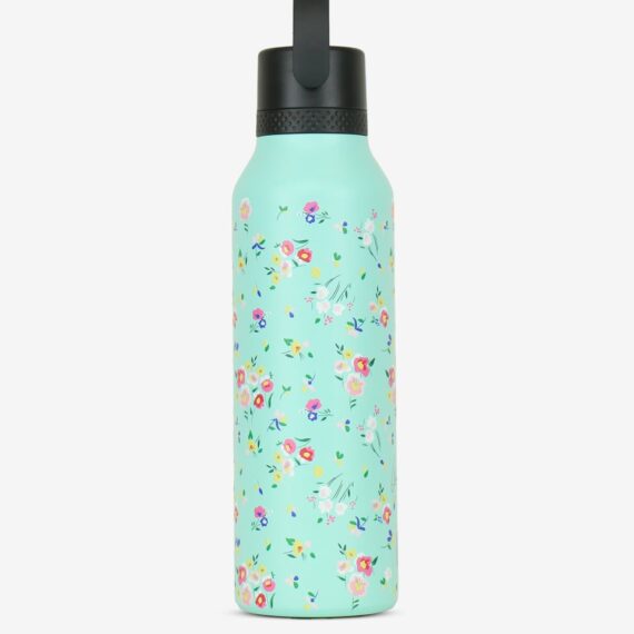 Runbott Mii Nerezová termofľaša s izoláciou – 600ml, Kvety na zelenej
