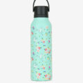 Runbott Mii Nerezová termofľaša s izoláciou – 600ml, Kvety na zelenej
