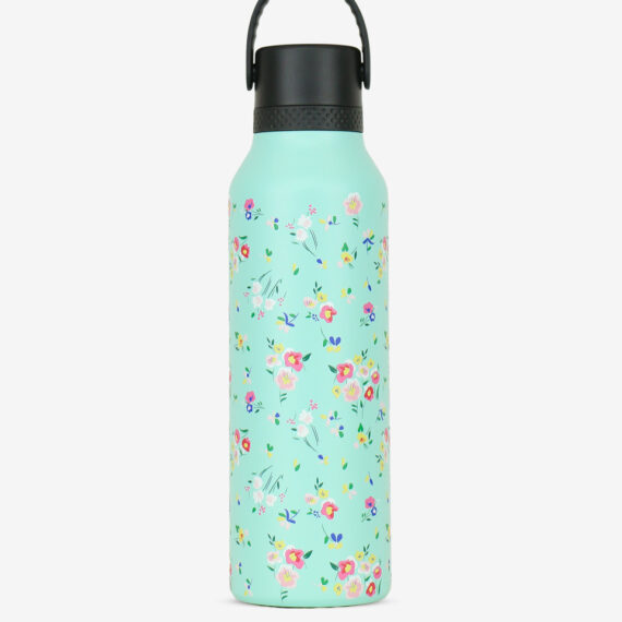 Runbott Mii Nerezová termofľaša s izoláciou – 600ml, Kvety na zelenej
