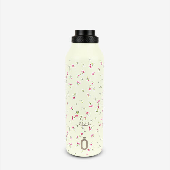 Runbott Mii Nerezová termofľaša s izoláciou – 600ml, ružové kvety