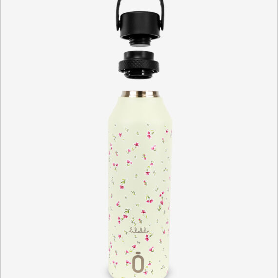 Runbott Mii Nerezová termofľaša s izoláciou – 600ml, ružové kvety