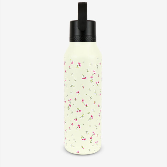 Runbott Mii Nerezová termofľaša s izoláciou – 600ml, ružové kvety