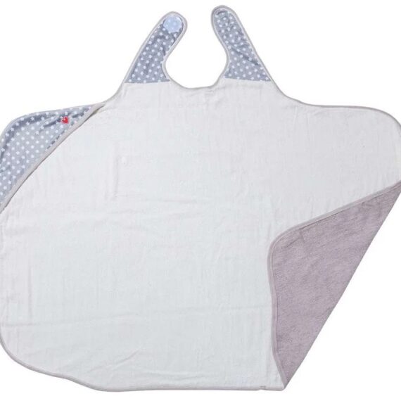 BabyToLove Bambusový uterák s kapucňou pre bábätká a deti – motív biele hviezdičky