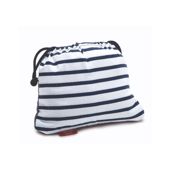 BabyToLove Látková cestovná stolička s navlečením na opierku – Modré pruhy