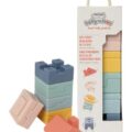 BabyToLove Moje prvé stavebné kocky – mäkké senzorické a edukačné bloky pre bábätká, 10 ks