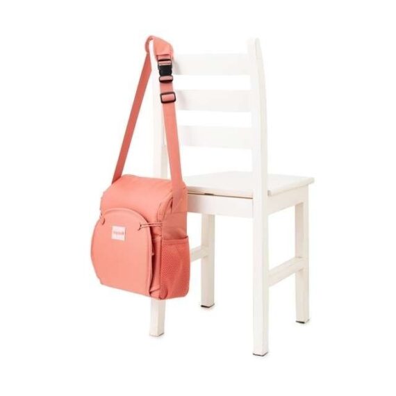 BabyToLove Travel Up Ultraľahká látková cestovná stolička s uchytením na opierku – ružová