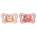 CHICCO Cumlík Physio Light silikónový dievča 16-36m, 2 ks