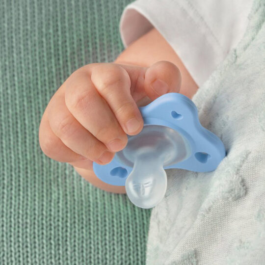 CHICCO Cumlík Physio Dual Soft silikónový chlapec 2-6m, 2k s