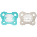 CHICCO Cumlík Physio Dual Soft silikónový chlapec 6-16m, 2 ks