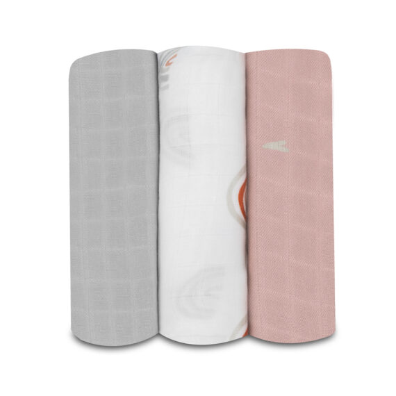 LIONELO Bambusové plienky Bamboo Set Rainbow, 3 ks