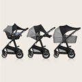 LIONELO Slnečná clona na kočík Stroller Sun Cover Black Carbon