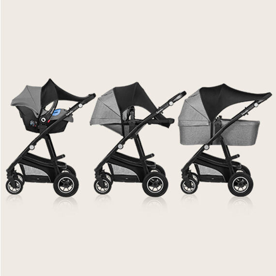 LIONELO Slnečná clona na kočík Stroller Sun Cover Black Carbon