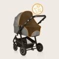 LIONELO Slnečná clona na kočík Stroller Sun Cover Black Carbon