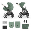 KINDERKRAFT Kočík kombinovaný 2v1 Prime 3 Dark Green