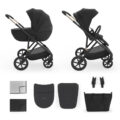 KINDERKRAFT Kočík kombinovaný 2v1 Prime 3 Venezian Black