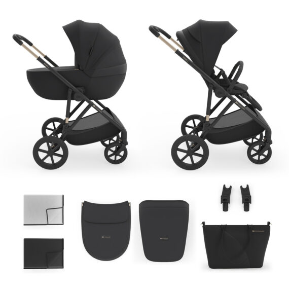KINDERKRAFT Kočík kombinovaný 2v1 Prime 3 Venezian Black