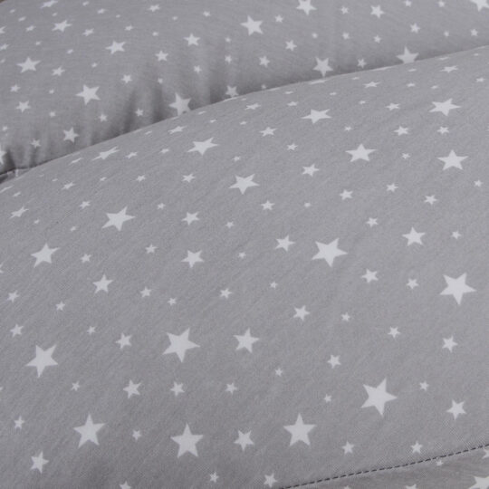 CEBA Vankúš na dojčenie Cebuška Duo Žerzej Grey Stars 300 cm