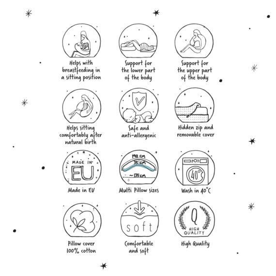 CEBA Vankúš na dojčenie Cebuška Multi Žerzej Brown Leaves 190 cm