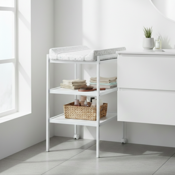 PETITE&MARS Pult prebaľovací drevený Lumi White Wood