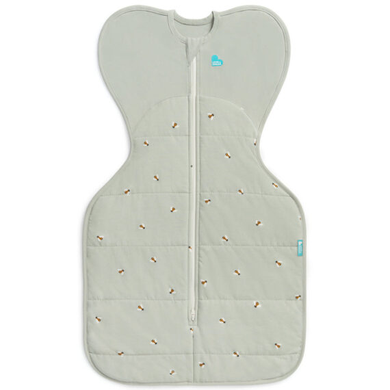 Love To Dream Swaddle UP Zavinovačka - veľkosť S - olivová/včielky - 1. FÁZA - 2,5 TOG